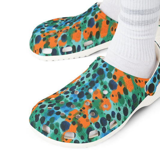"Midnight Coral", Foam Rubber Clogs