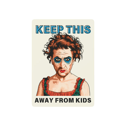 "Keep This Away from Kids", Cultural Playing Cards (Ivory)