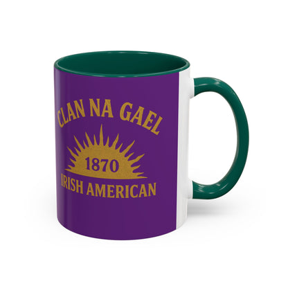 "Clan na Gael - Irish American", Colorful Mugs (11oz, 15oz) (Vesper Violet)