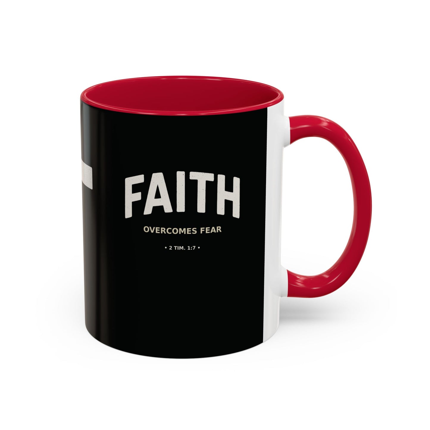 "Faith Overcomes Fear", Colorful Mugs (11oz, 15oz)