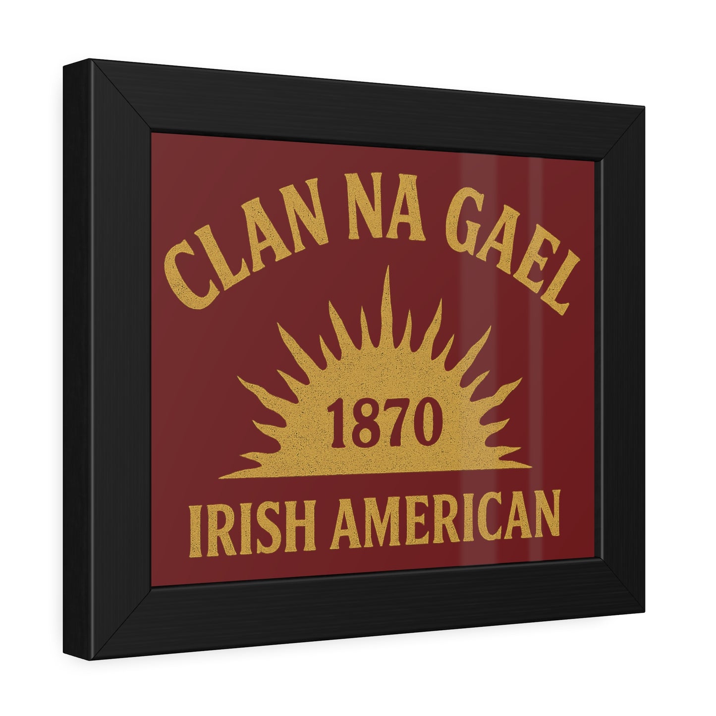 "Clan na Gael - Irish American", Framed Paper Poster (Palladius Red)