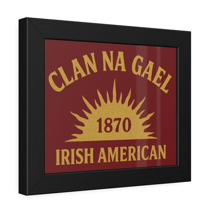 "Clan na Gael - Irish American", Framed Paper Poster (Palladius Red)