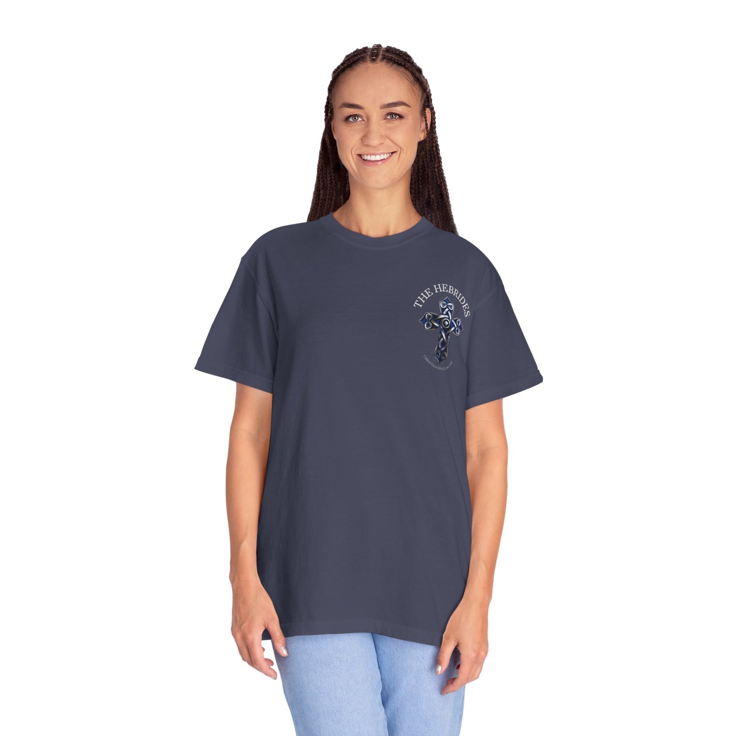 "The Hebrides - Christian since 563 AD", Unisex T-shirt