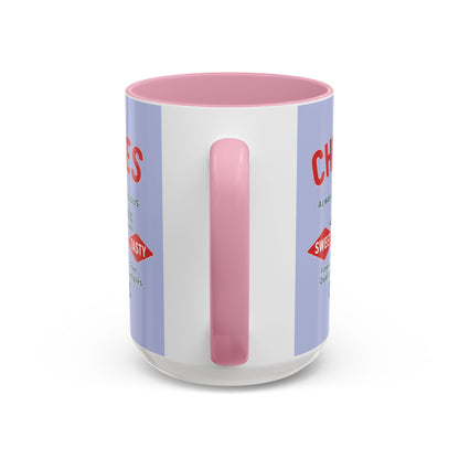 "Delicious Cherries", Colorful Mugs (11oz, 15oz) (Retro Periwinkle)