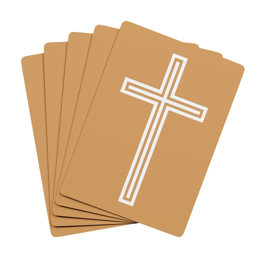 "A Simple Cross", Chrsitian Playing Cards (Camel Brown)