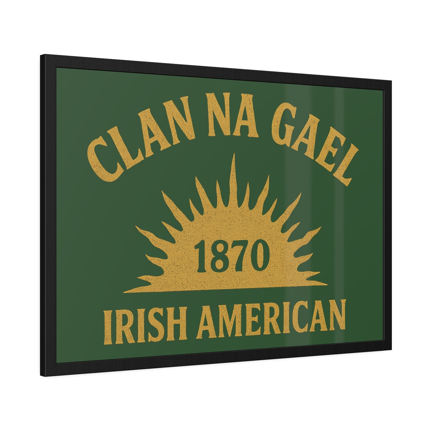 "Clan na Gael - Irish American", Framed Paper Poster (Brithemain Green)