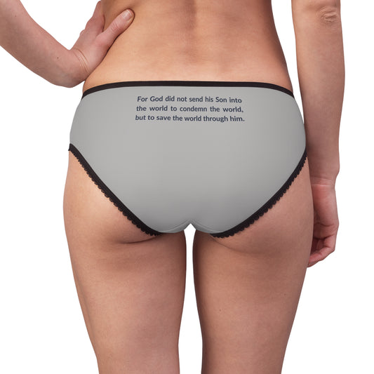 "Good News - John 3:17", Women's Briefs (Silver)