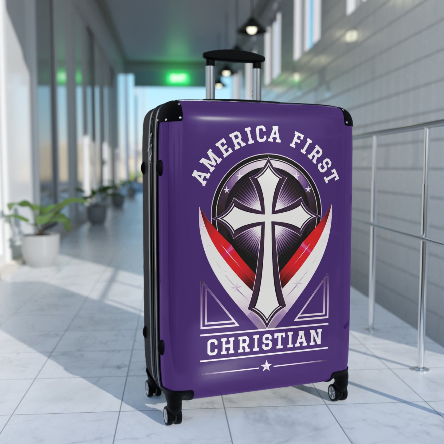"America First - Christian" #03 Suitcases (Purple)
