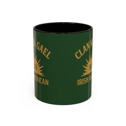 "Clan na Gael - Irish American", Colorful Mugs (11oz, 15oz) (Brithemain Green)