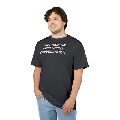 "Intelligent Conversation", Unisex T-shirt (Black Gray)
