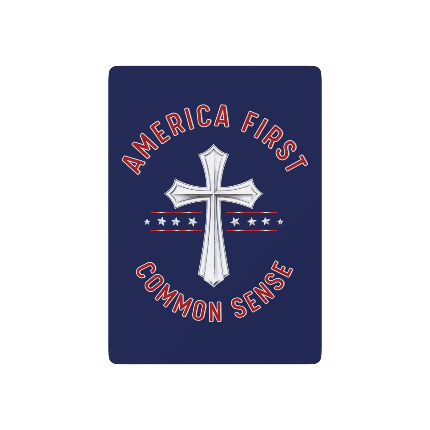 "America First - Common Sense", Political Playing Cards (Norway Blue)