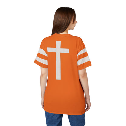 "Faith Overcomes Fear", Unisex Tee (Pumpkin Orange)
