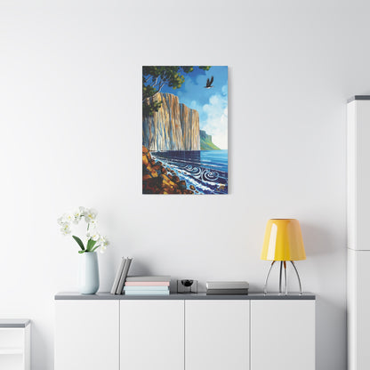 "Sky Kin IV – Gannet Over the Quiet Sound", Fine Art Matte Canvas, Stretched, 1.25"