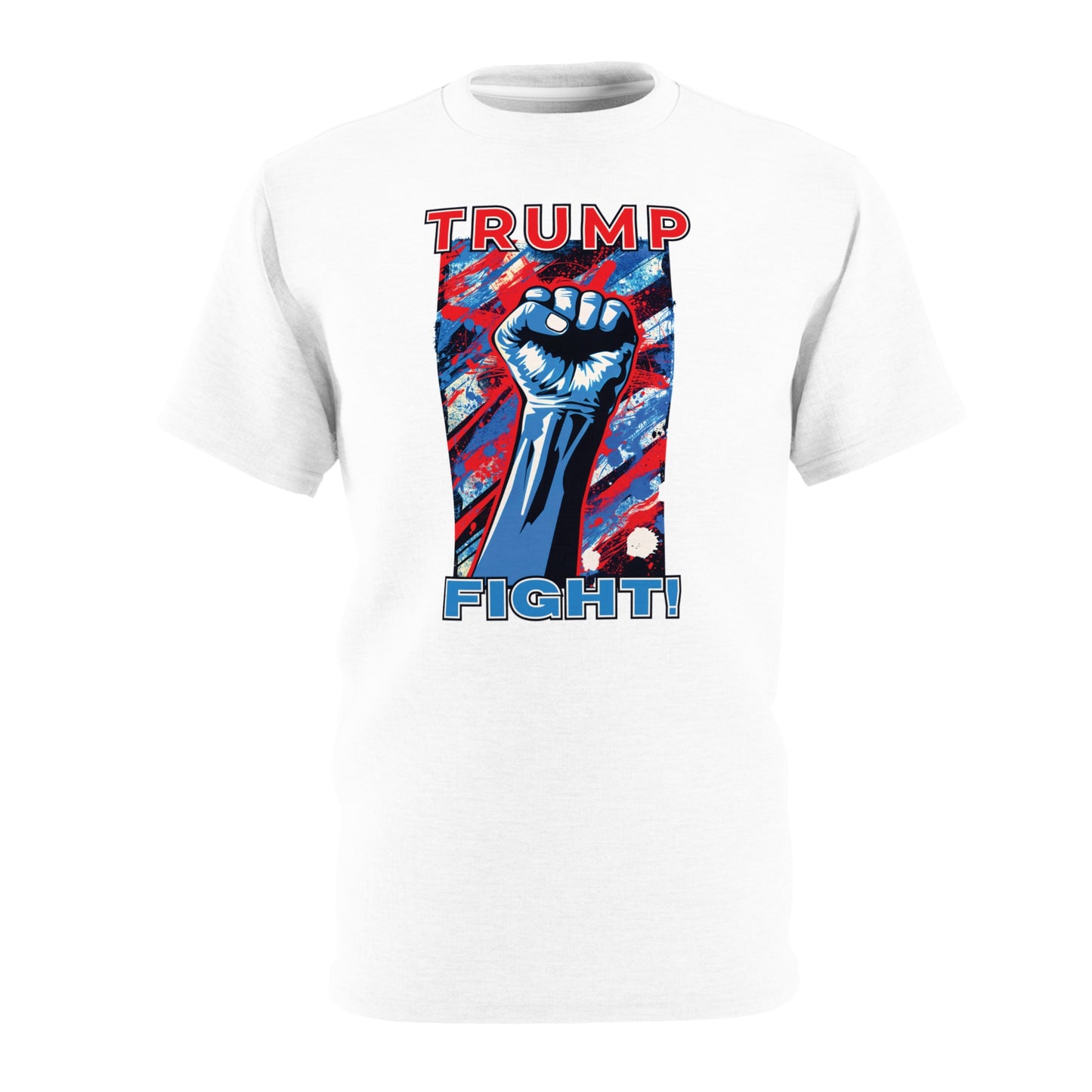 "TRUMP FIGHT!", Unisex White T-shirt