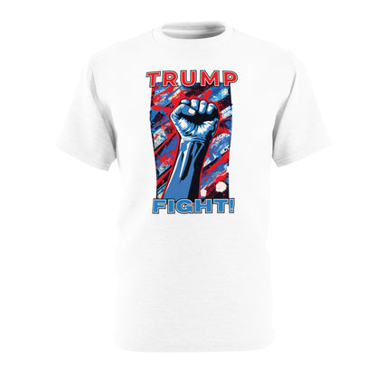 "TRUMP FIGHT!", Unisex White T-shirt