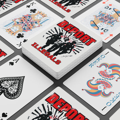 "Deport Illegals", Cultural Playing Cards (Pure White)