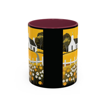 "Eaglais a’ Bhuidhe (Gaelic) - The Church of Golden Hope (English)", Colorful Mugs (11oz & 15oz)