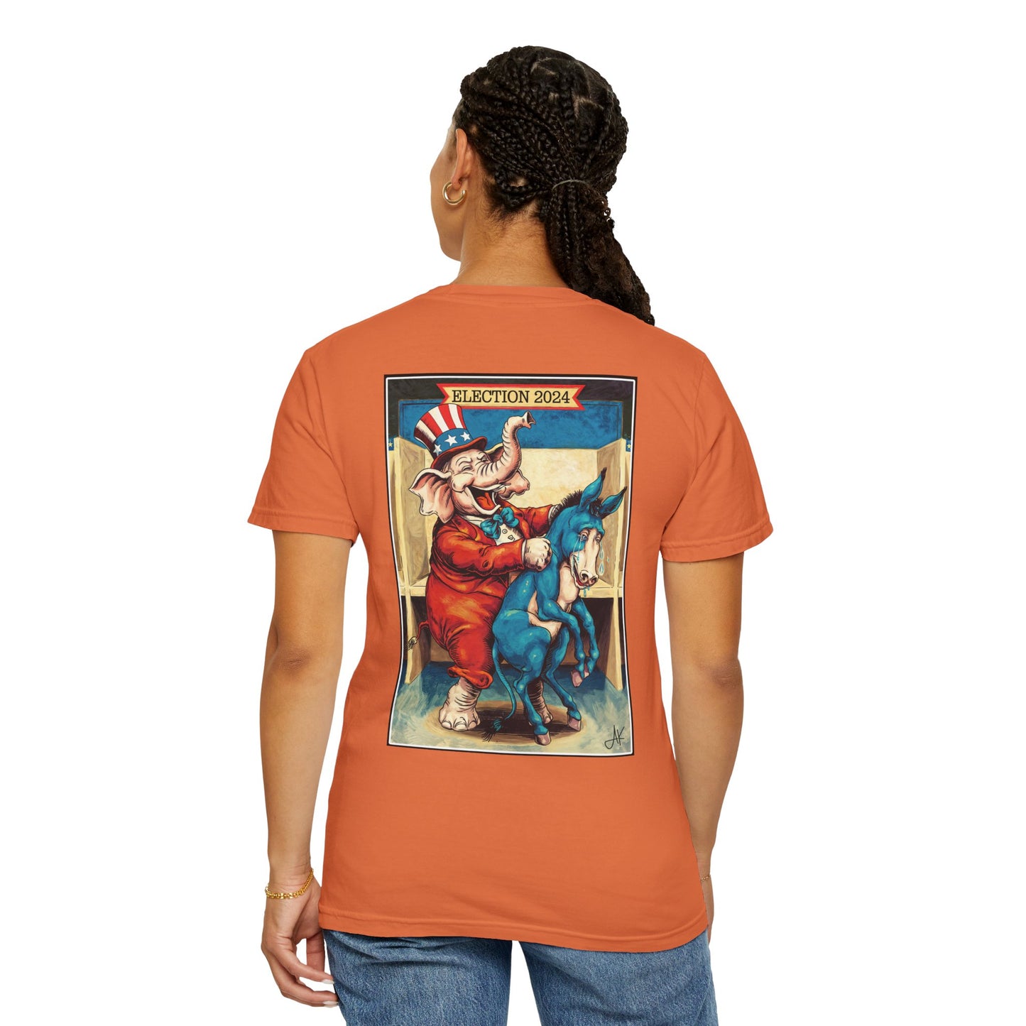 "MAGA Spanked the Donkeys 2024", Unisex T-shirt (Dark Colors)