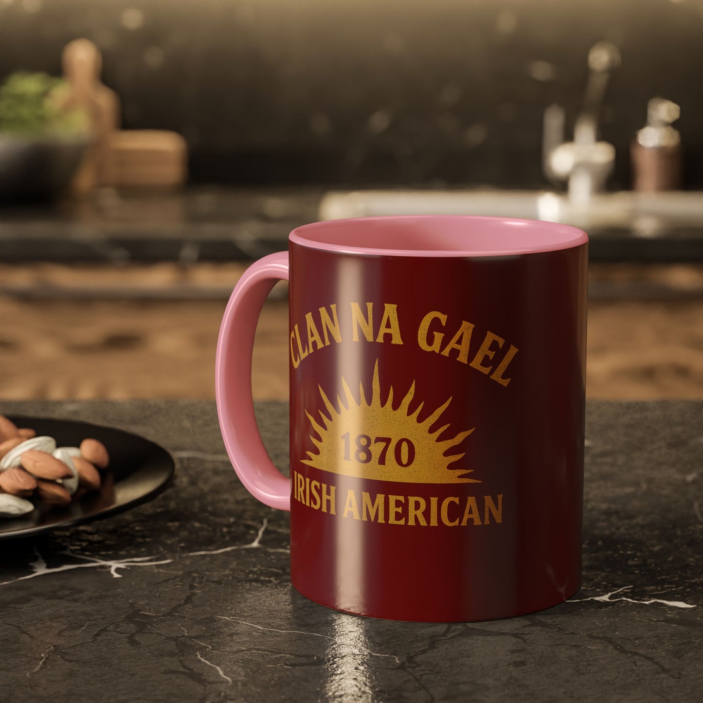 "Clan na Gael - Irish American", Colorful Mugs (11oz, 15oz) (Palladius Red)