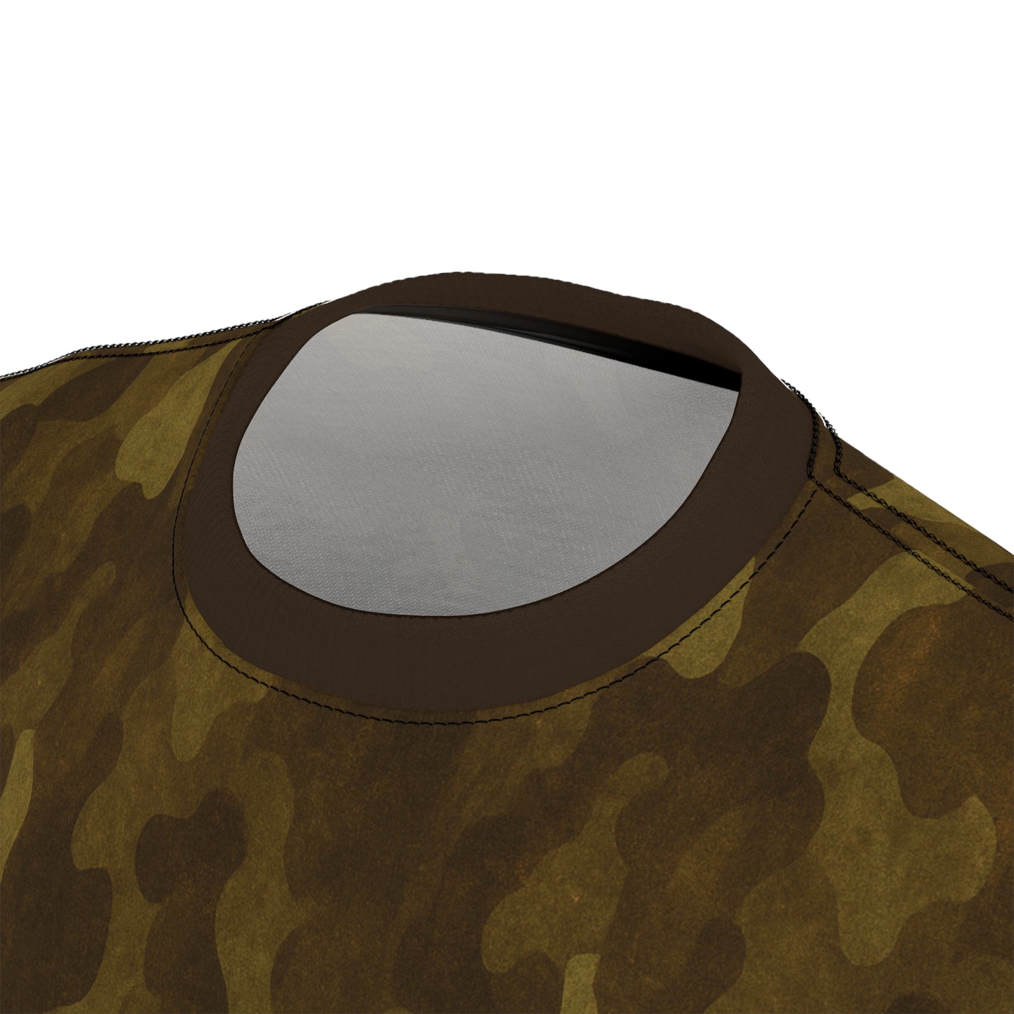 "Swamp Recon Camouflage", Unisex Tee (Swamp Brown Collar)