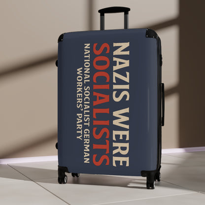 "Nazis were Socialists", Suitcase (Burka Blue Grey)