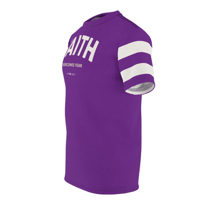 "Faith Overcomes Fear", Unisex Tee (Vesper Violet)