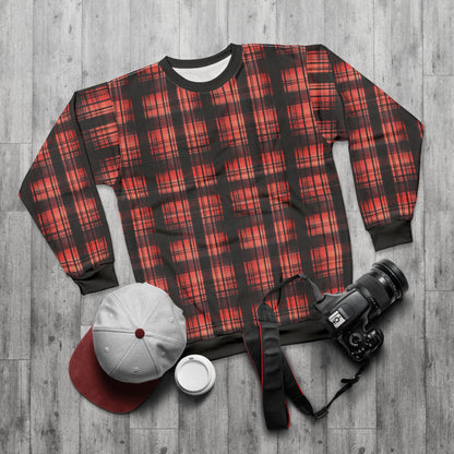 "Kin of Flame", Unisex Sweatshirt (Flame Black Cuffs and Collar)