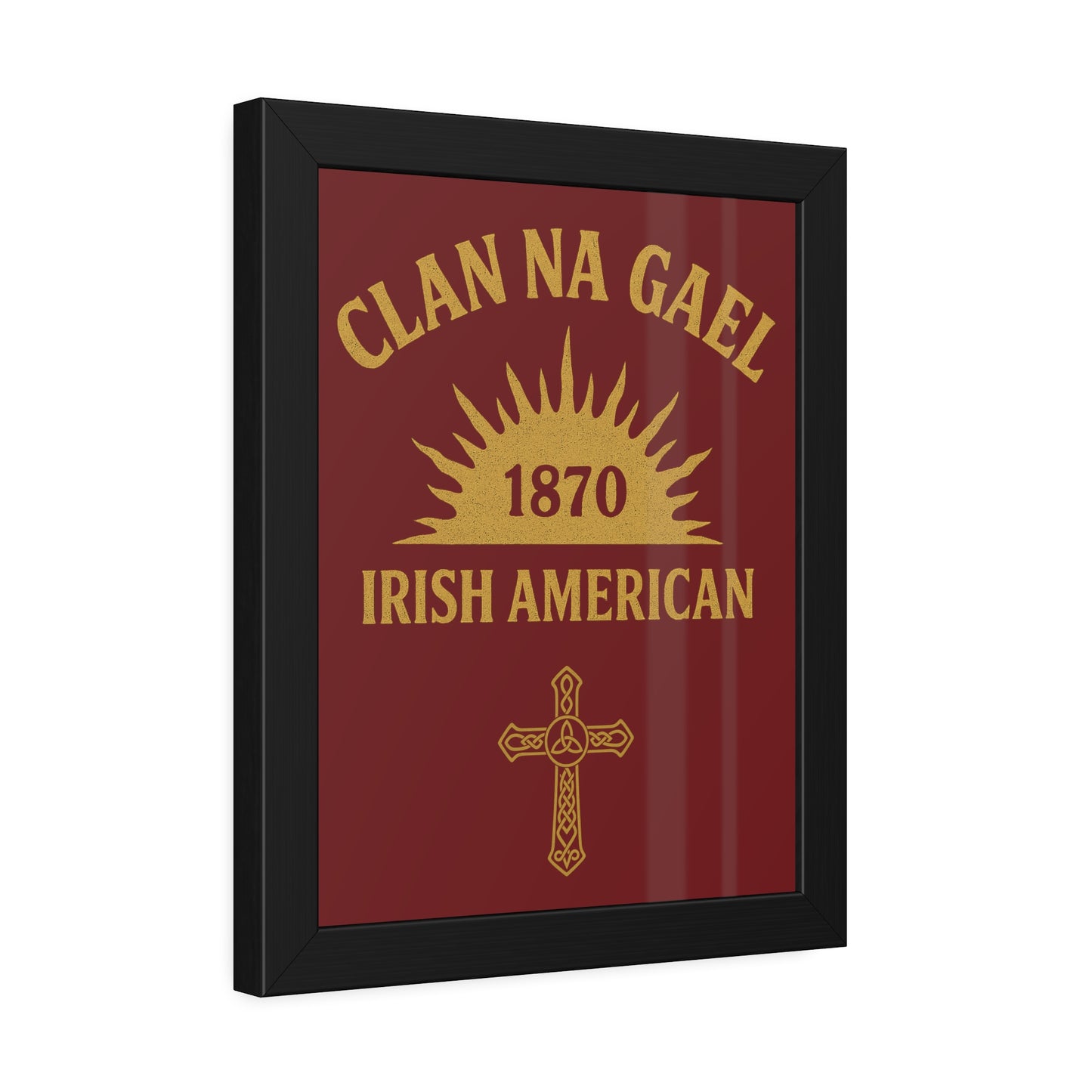 "Clan na Gael - Irish American", Framed Paper Poster (Palladius Red)