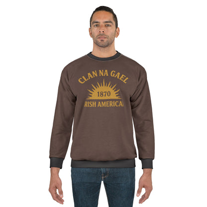 "Clan na Gael - Irish American", Unisex Sweatshirt (Wild Boar Brown)