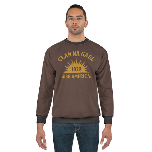 "Clan na Gael - Irish American", Unisex Sweatshirt (Wild Boar Brown)