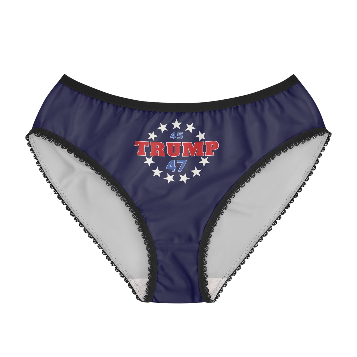 "Trump 45-47 Circle of Stars", Women's Briefs (Obsidian Blue)