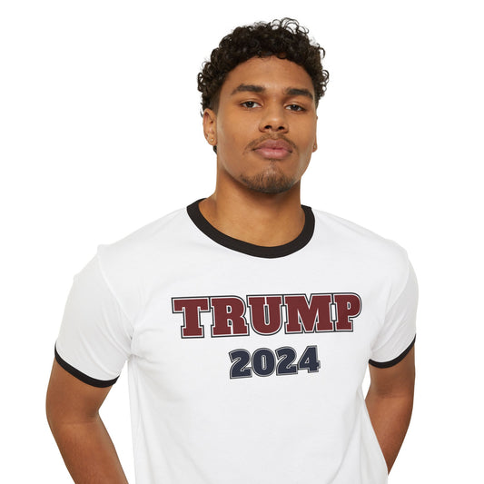 "TRUMP - 2024", Unisex Cotton Ringer T-Shirt - Historical Collectible