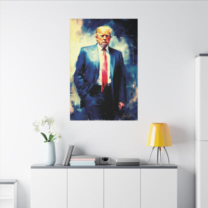 "Trump Portrait No. 6", Stretched Matte Canvas Fine Art Print