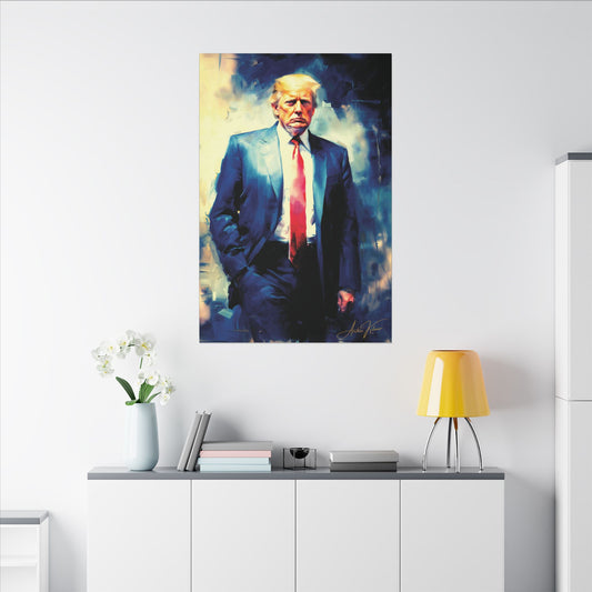 "Trump Portrait No. 6", Stretched Matte Canvas Fine Art Print