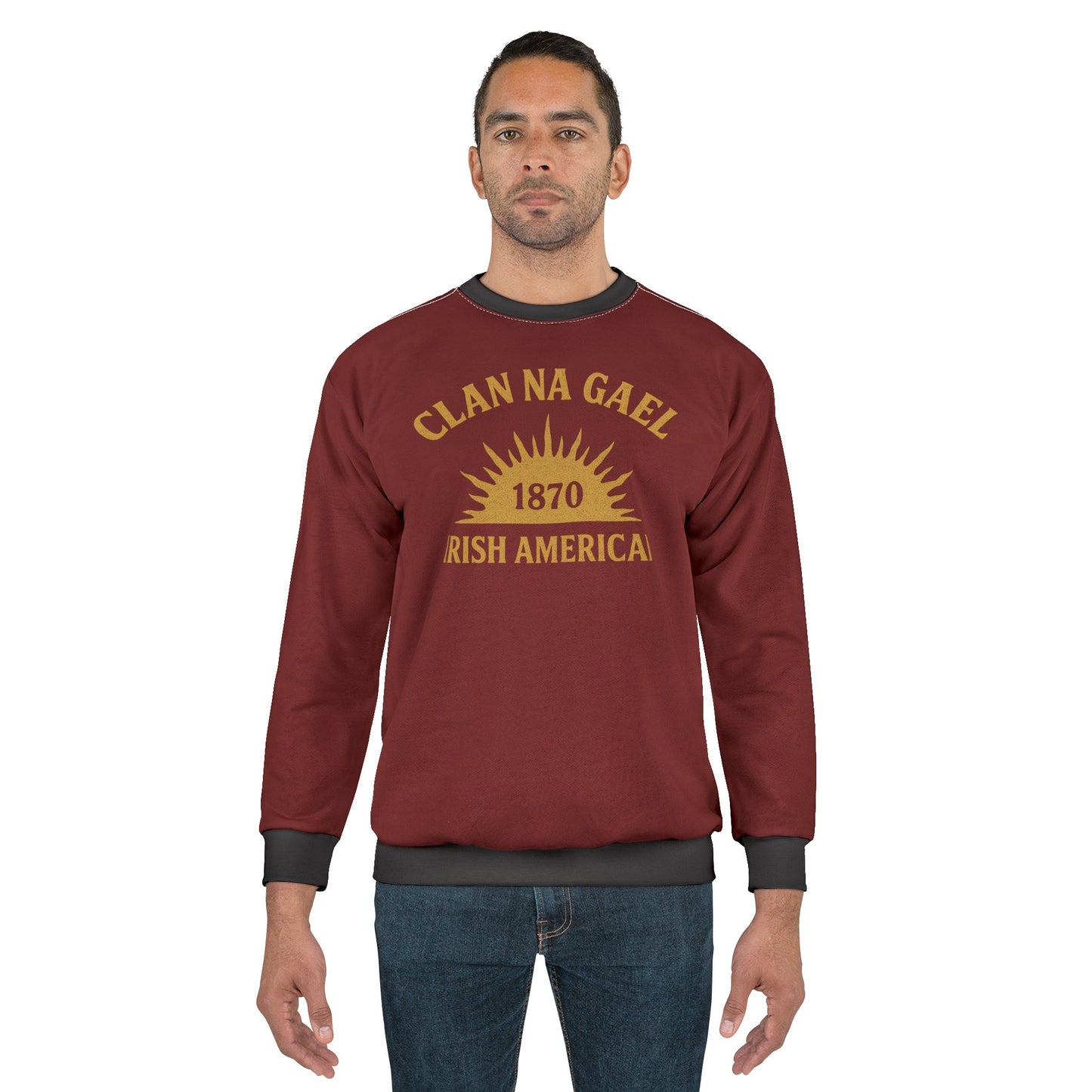 "Clan na Gael - Irish American", Unisex Sweatshirt (Palladius Red)