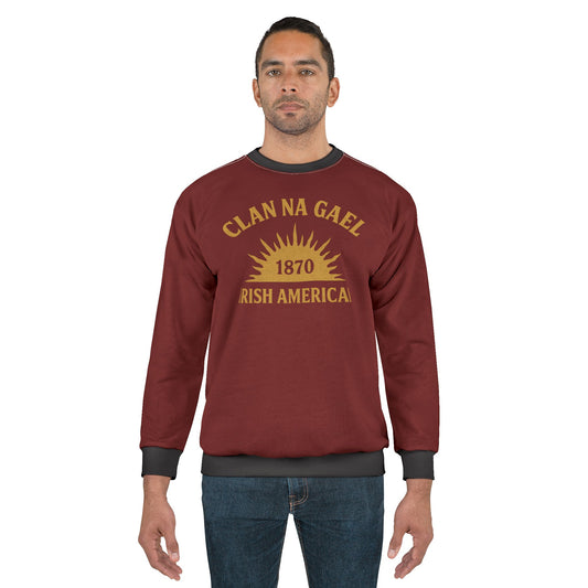 "Clan na Gael - Irish American", Unisex Sweatshirt (Palladius Red)