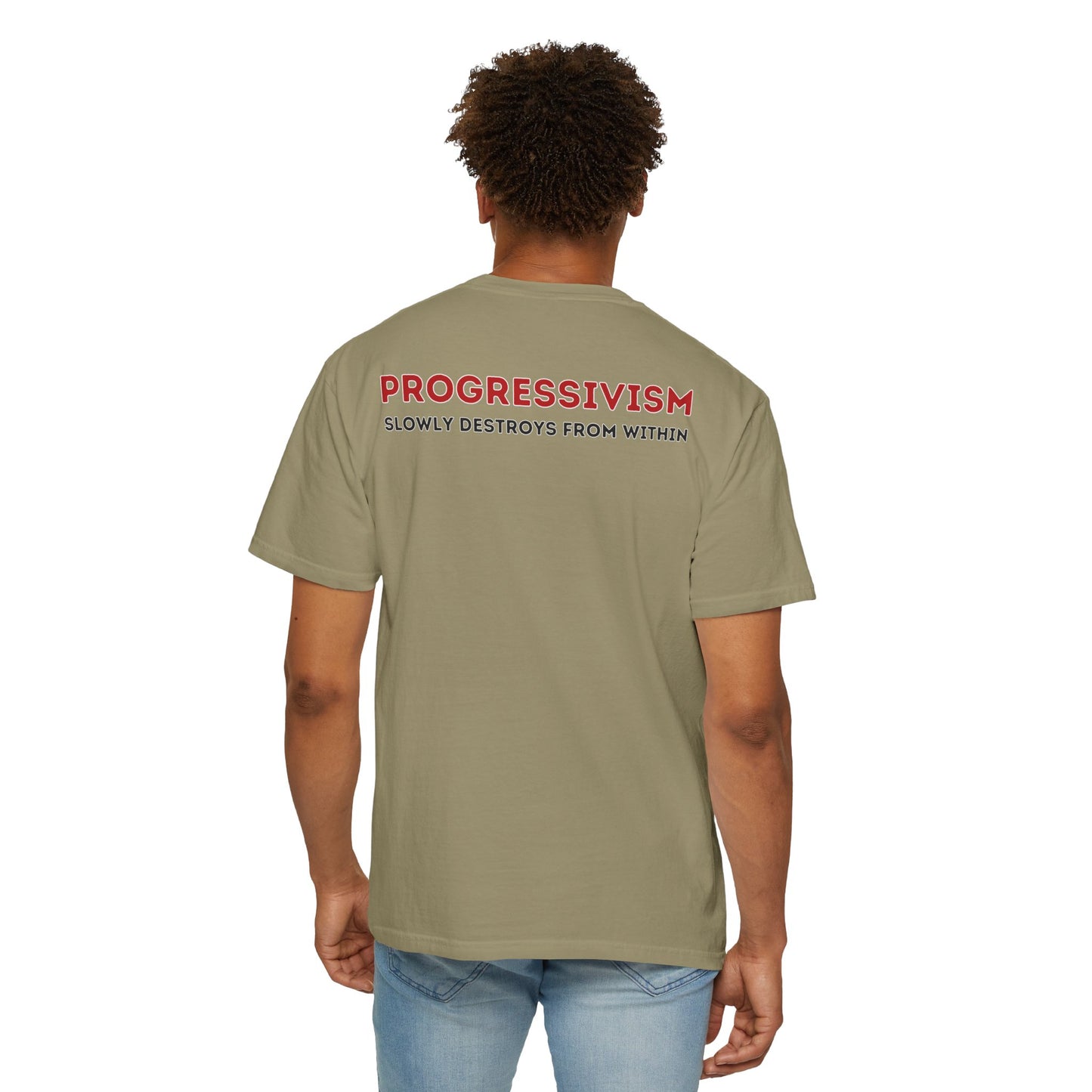 "Progressivism Slowly Destroys From Within", Unisex T-shirt (Light Colors)