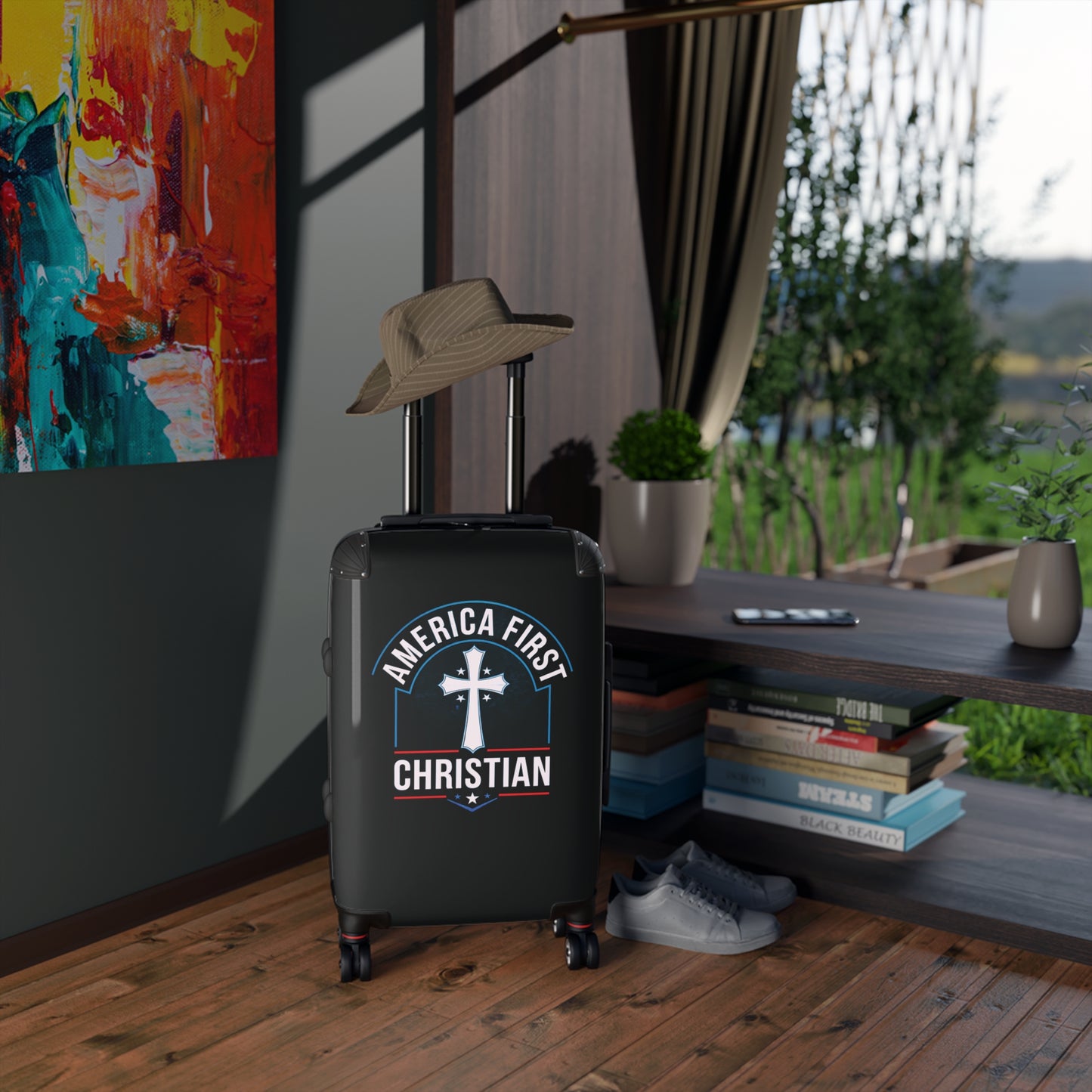 "America First - Christian" #02 Suitcases (Pitch Black)