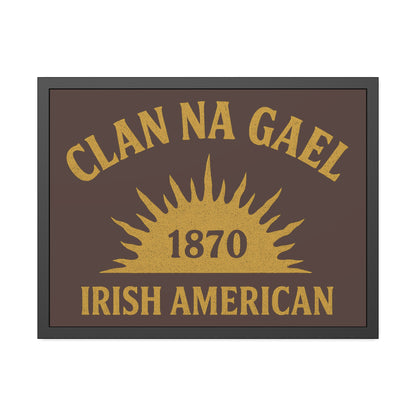 "Clan na Gael - Irish American", Framed Paper Poster (Wild Boar Brown)