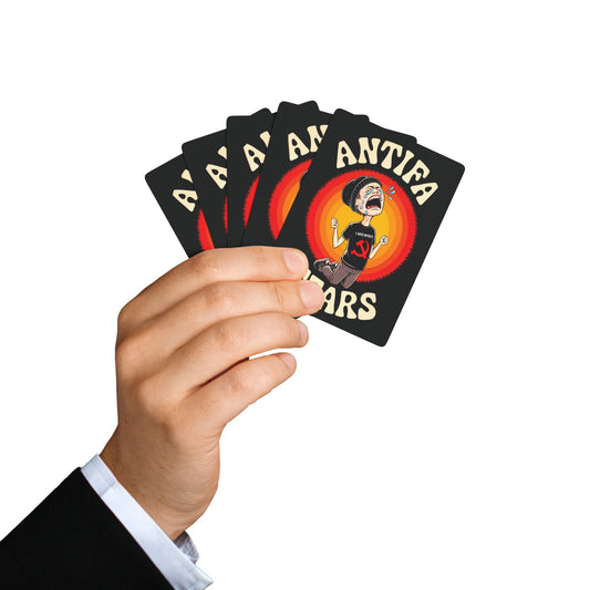 "Antifa Tears" #01, Political Playing Cards (Void Black)