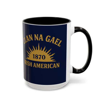 "Clan na Gael - Irish American", Colorful Mugs (11oz, 15oz) (Mariana Blue)