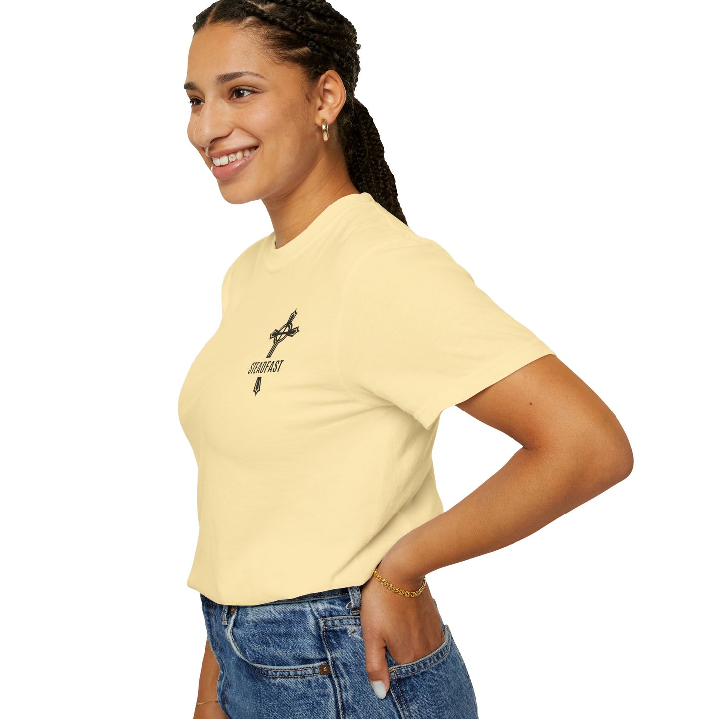 "Steadfast Cross in Black", Unisex T-shirt