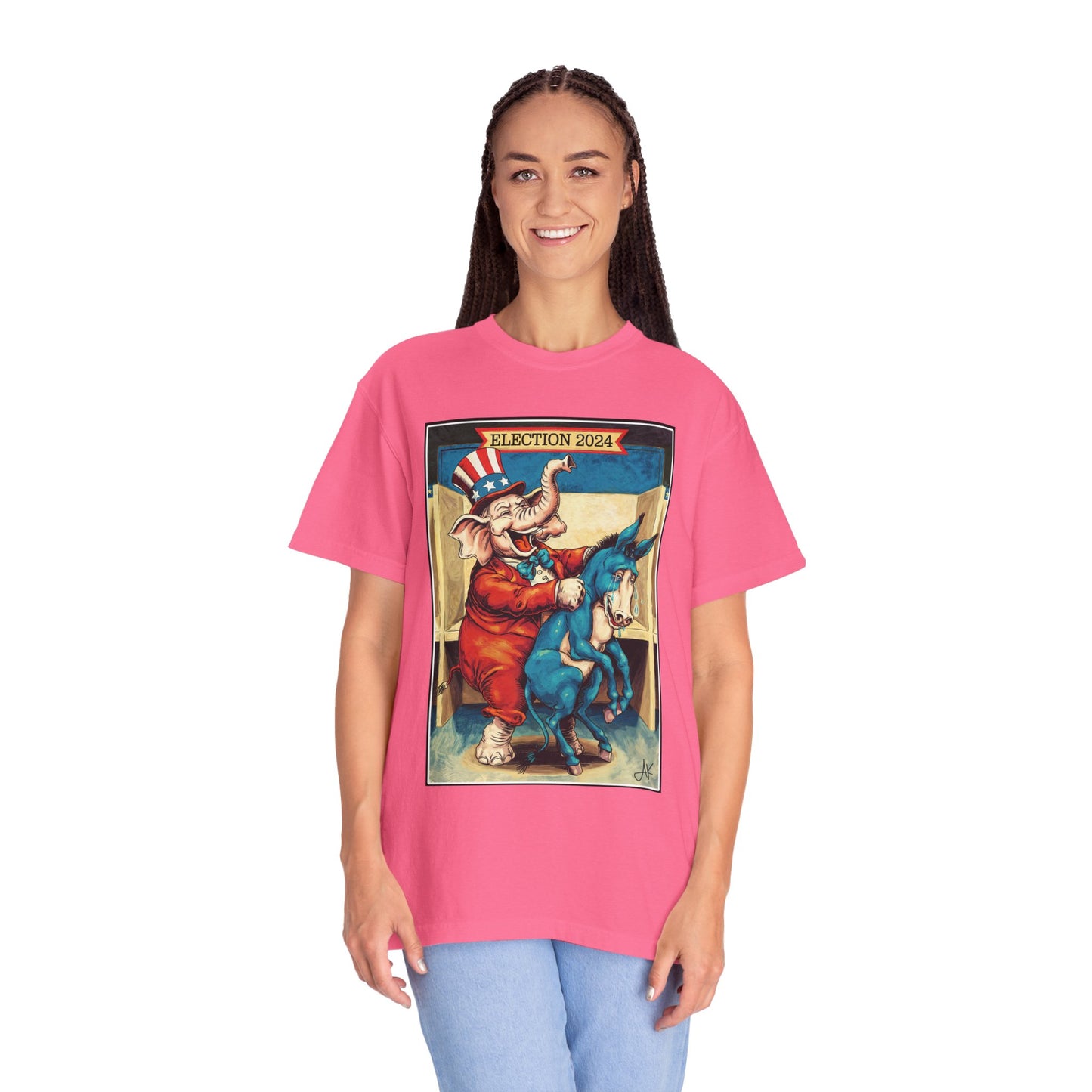"MAGA Spanked the Donkeys 2024", Unisex T-shirt (Dark Colors)