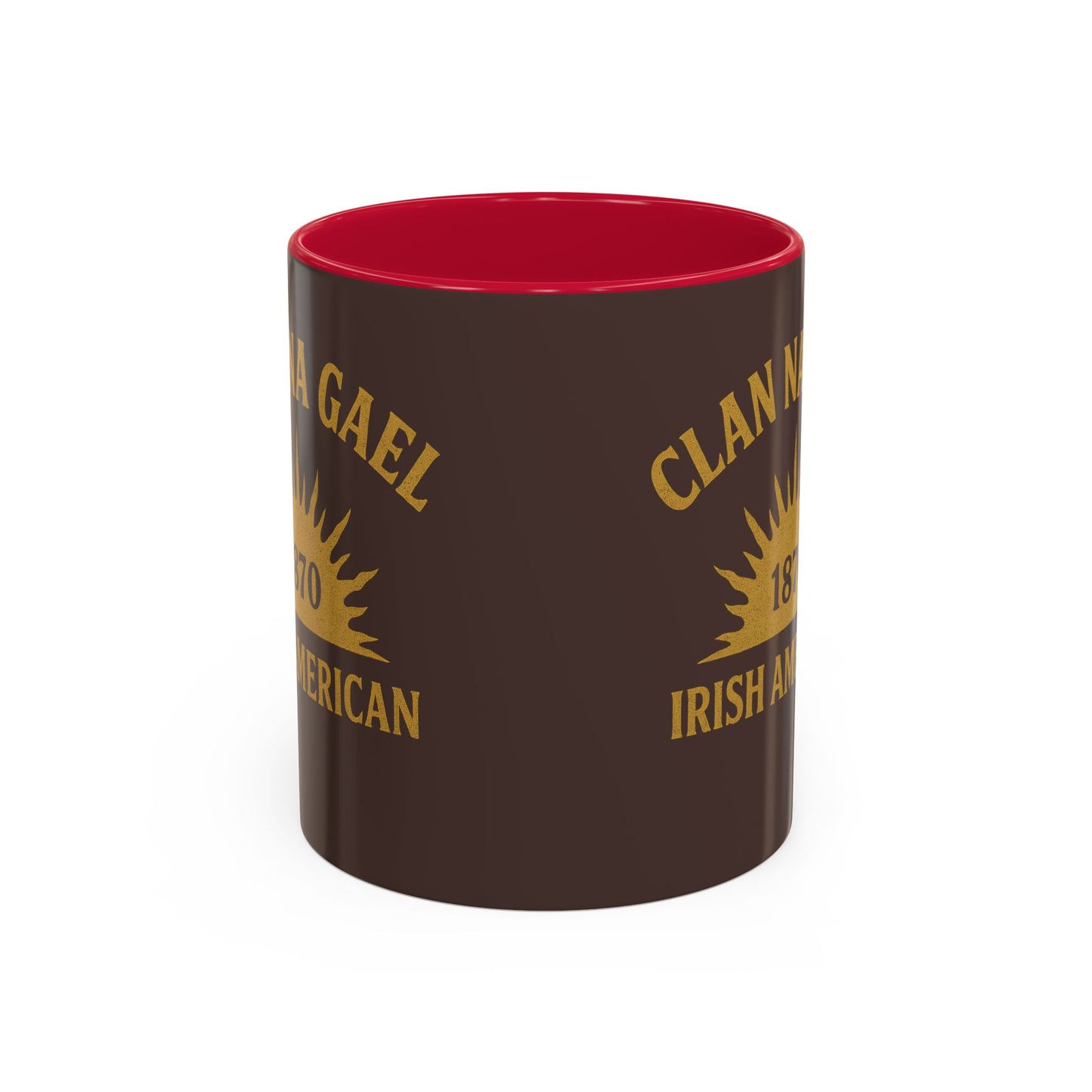 "Clan na Gael - Irish American", Colorful Mugs (11oz, 15oz) (Wild Boar Brown)