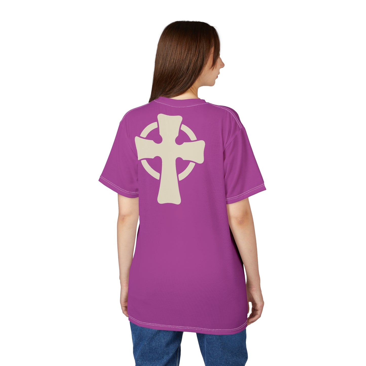 "Retro Jesus", Unisex T-shirt (Fuchsia)