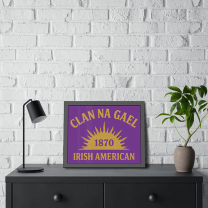 "Clan na Gael - Irish American", Framed Paper Poster (Vesper Violet)