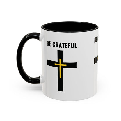 "Be Grateful", Accent Coffee Mug