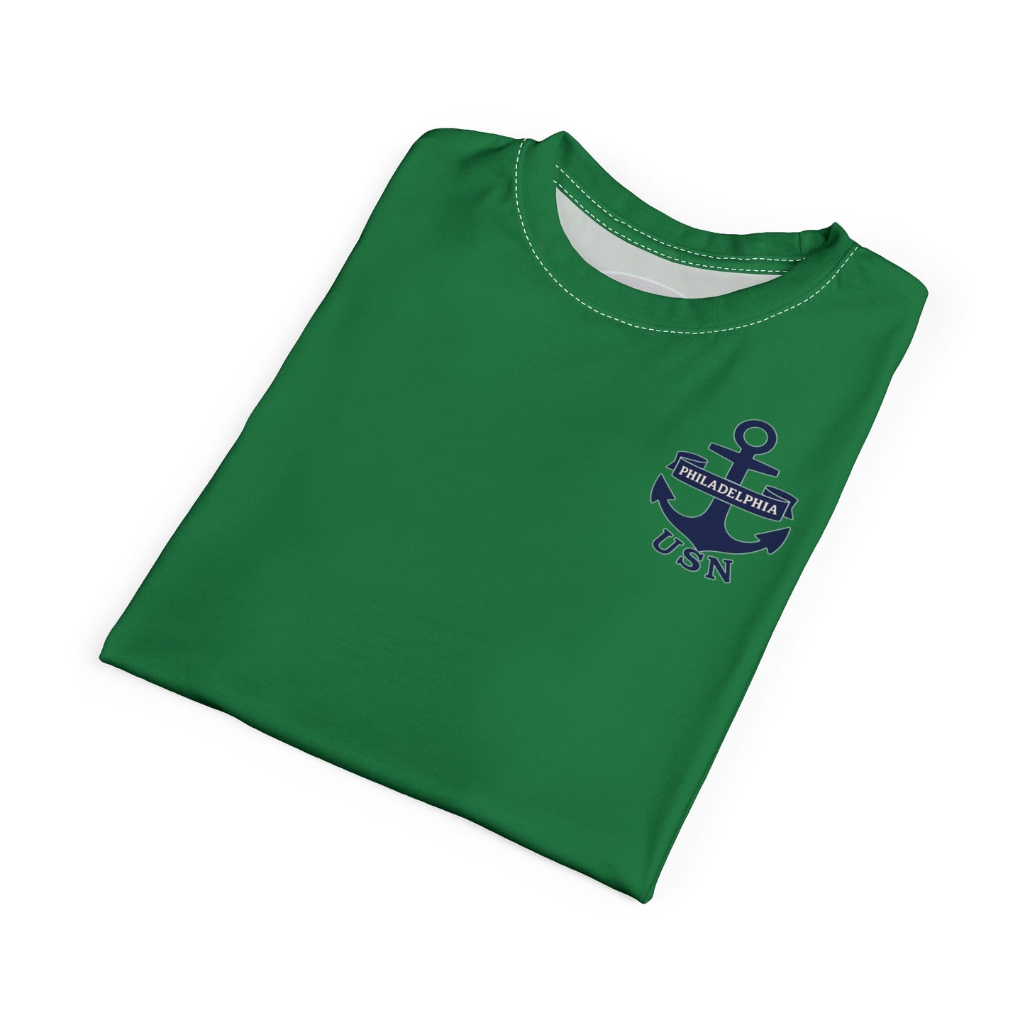 "USN Anchor", Unisex T-shirt (Bottle Glass)