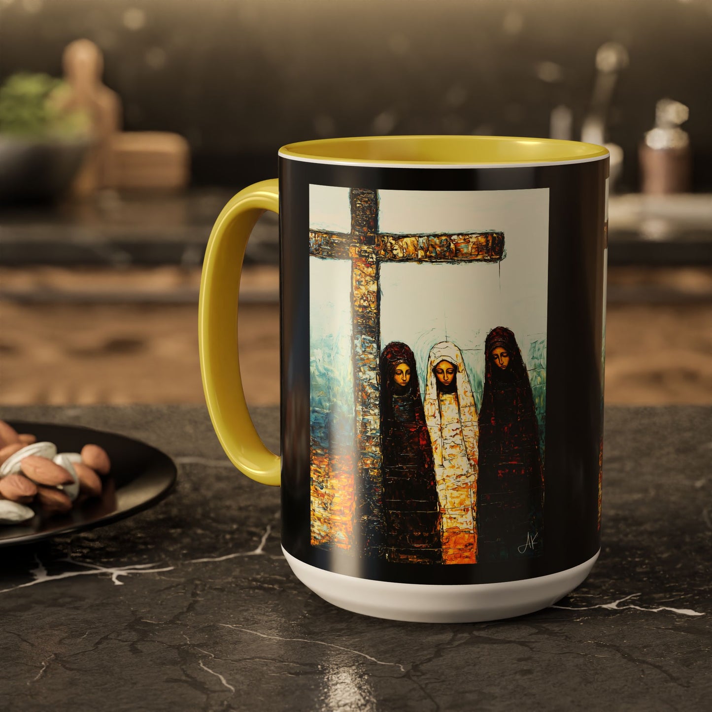 "At-the-Foot of the Cross - John 19:25", Colorful Mugs (11oz & 15oz)