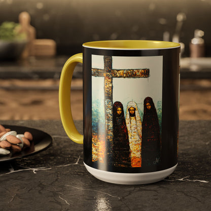 "At-the-Foot of the Cross - John 19:25", Colorful Mugs (11oz & 15oz)